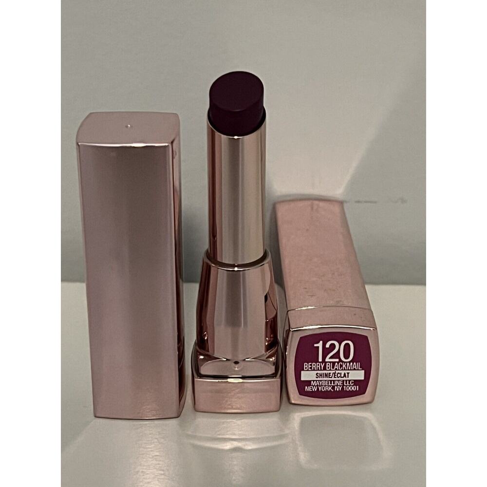 2 x MAYBELLINE 3g COLOR SENSATIONAL LIPSTICK 120 BERRY BLACKMAIL BRAND NEW